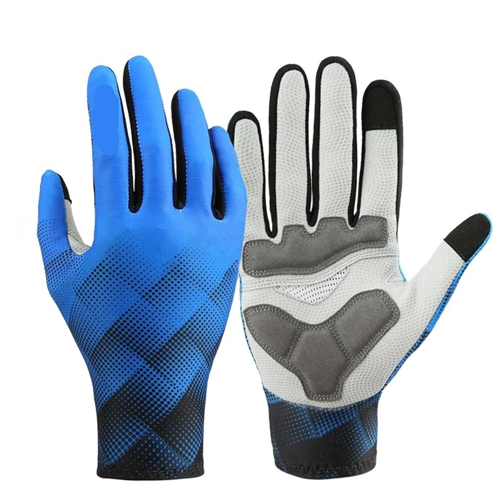 Generico Guanti da ciclismo unisex autunno inverno - Guanti lunghi antiscivolo con touch screen termico for bici MTB (5-20℃)