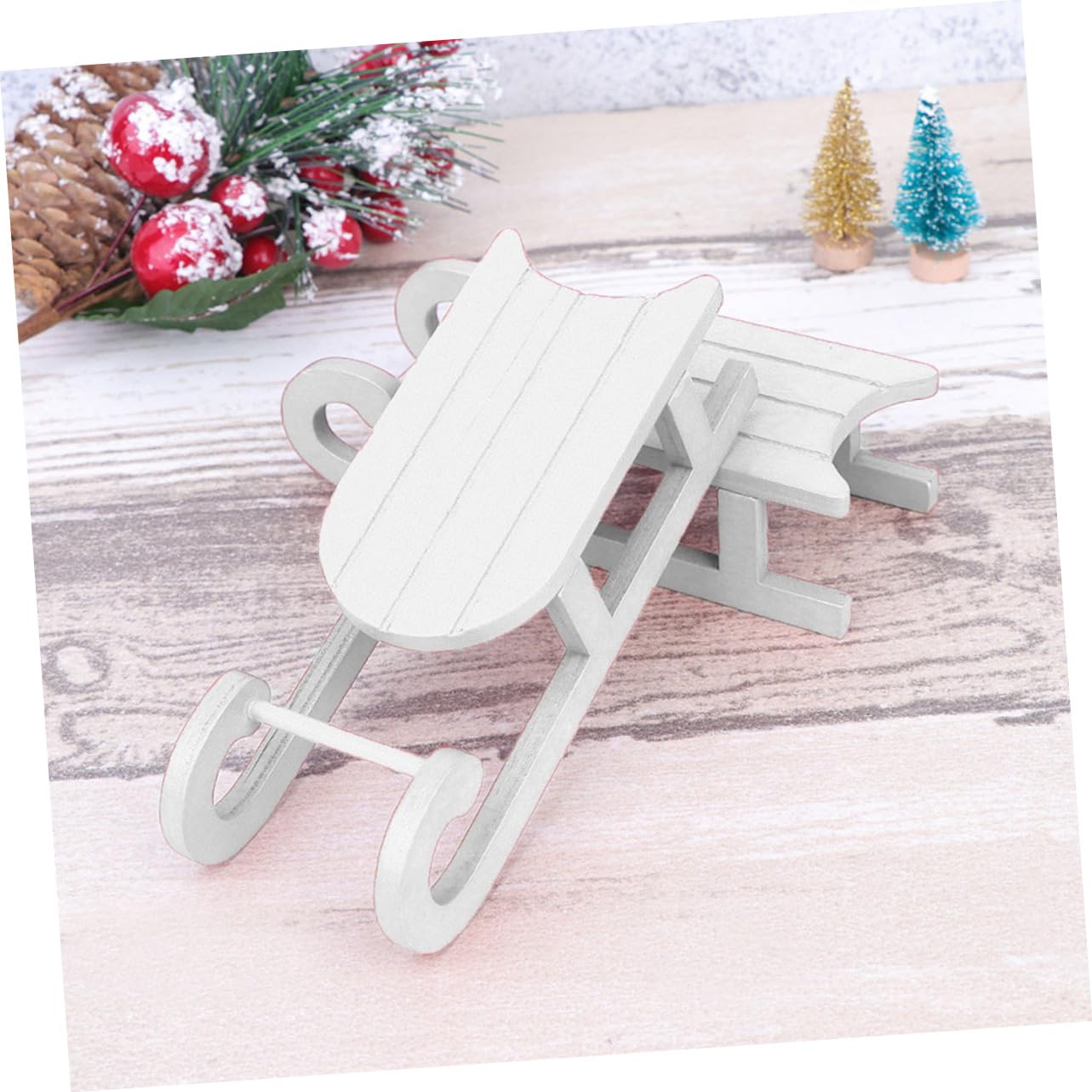 MAGICLULU 8 Sätze Weihnachtsschlitten Ornamente Gewichtsschlitten Weihnachtsschmuck Schneeflocken Schlitten Schneemann Weihnachtsdekorationen Aufblasbarer 2 Stück * 8