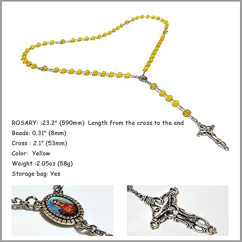 Miniatura 4 de Rosario Cuentas Chaplet Rojo Verde Ágata Natural Rosería Regalos Católicos
