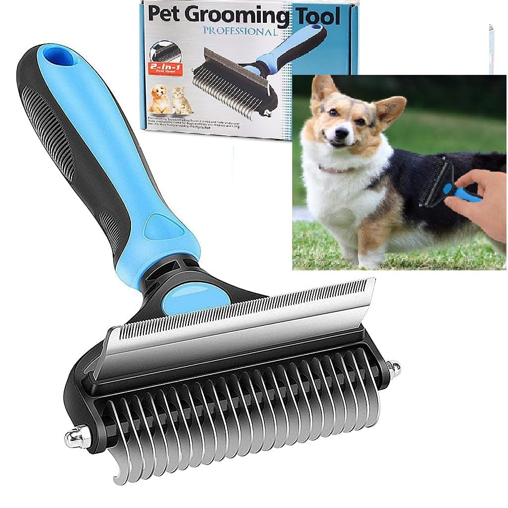 SWOPPLY Pet Grooming Brush for Dogs Cats,2 in 1 Deshedding Tool Dematting Undercoat Rake for Mats& Tangles Removing, Dog Grooming Kit, Pet Brush Long Hair Small Large Breeds (B0CP98KPVD) Amazon Price History, Amazon Price Tracker
