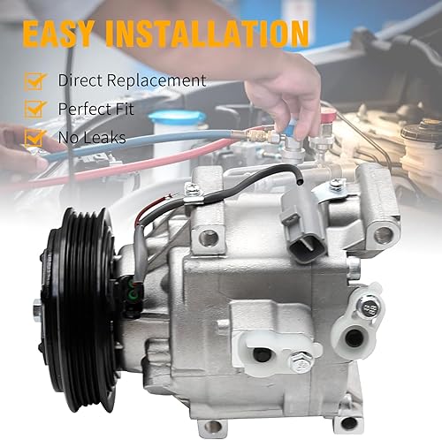 Miniatura 5 de Compresor del aire acondicionado del A/C y reemplazo del embrague del A/C para Toyota Echo 2000-2005 1.5L 7512643 CO 11063AC