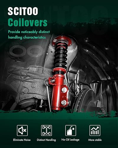 Miniatura 2 de Juego completo de amortiguadores de suspensión helicoidal SCITOO para 1991-1996 para Dodge Stealth /1991-1999 para Mitsubishi 3000GT
