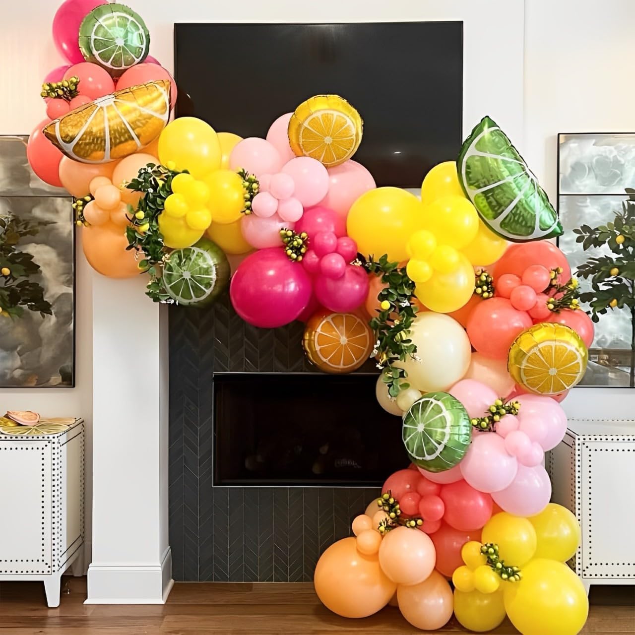 Amazon.com: Lemon Balloon Arch Kit Pastel Pink and Yellow Balloon