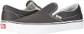 Vans ユニ クラシック スリッポン, チャコール/ホワイト, 12 Women/10.5 Men
