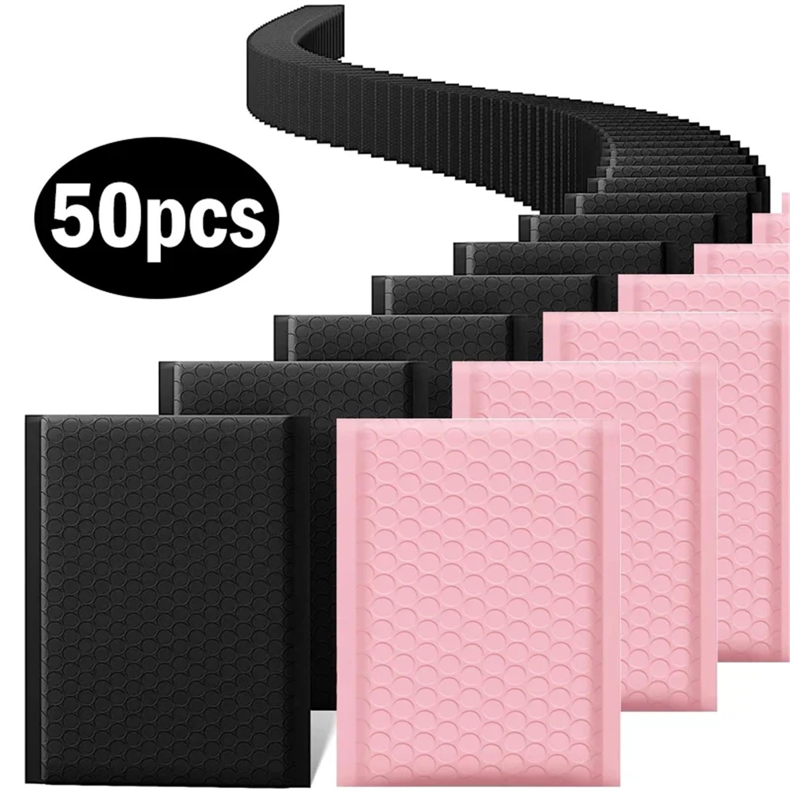 50-10 pezzi buste imbottite autosigillanti nere/rosa con bolle d'aria, impermeabili, for spedizioni di gioielli, cosmetici e articoli for la cura della persona(Pink-40pcs,18 * 23cm)