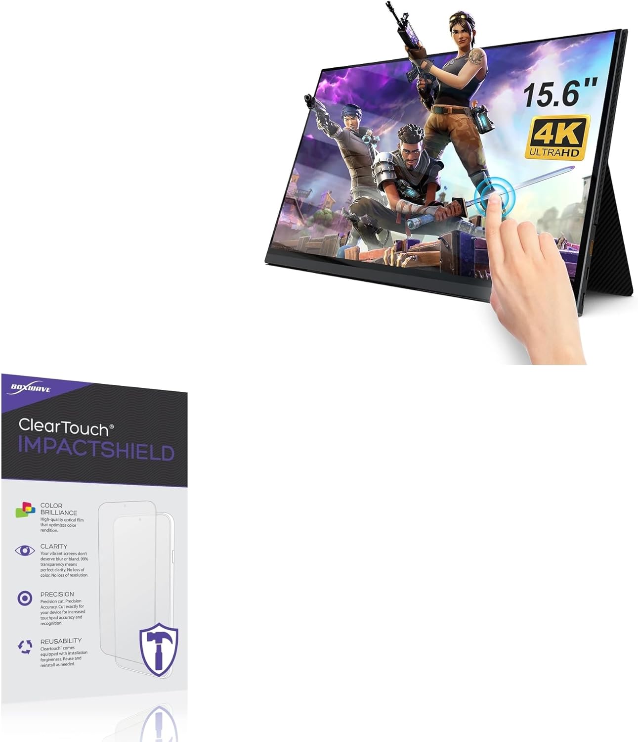 BoxWave Screen Protector Compatible With C-FORCE CF015xT - ClearTouch ImpactShield (2-Pack), Impenetrable Screen Protector Flexible Film