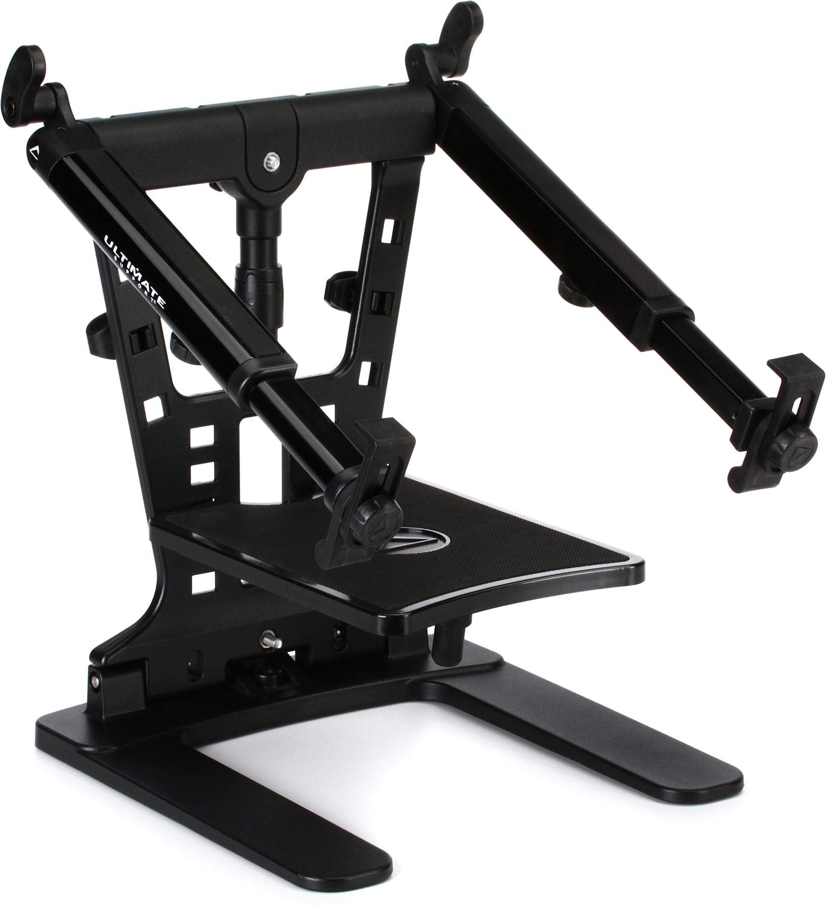 Ultimate Support LPT-1000QR Laptop/DJ Stand w/ Telescoping Arms, Second Tier, 5/8" Mount, and QuickRelease Center Post