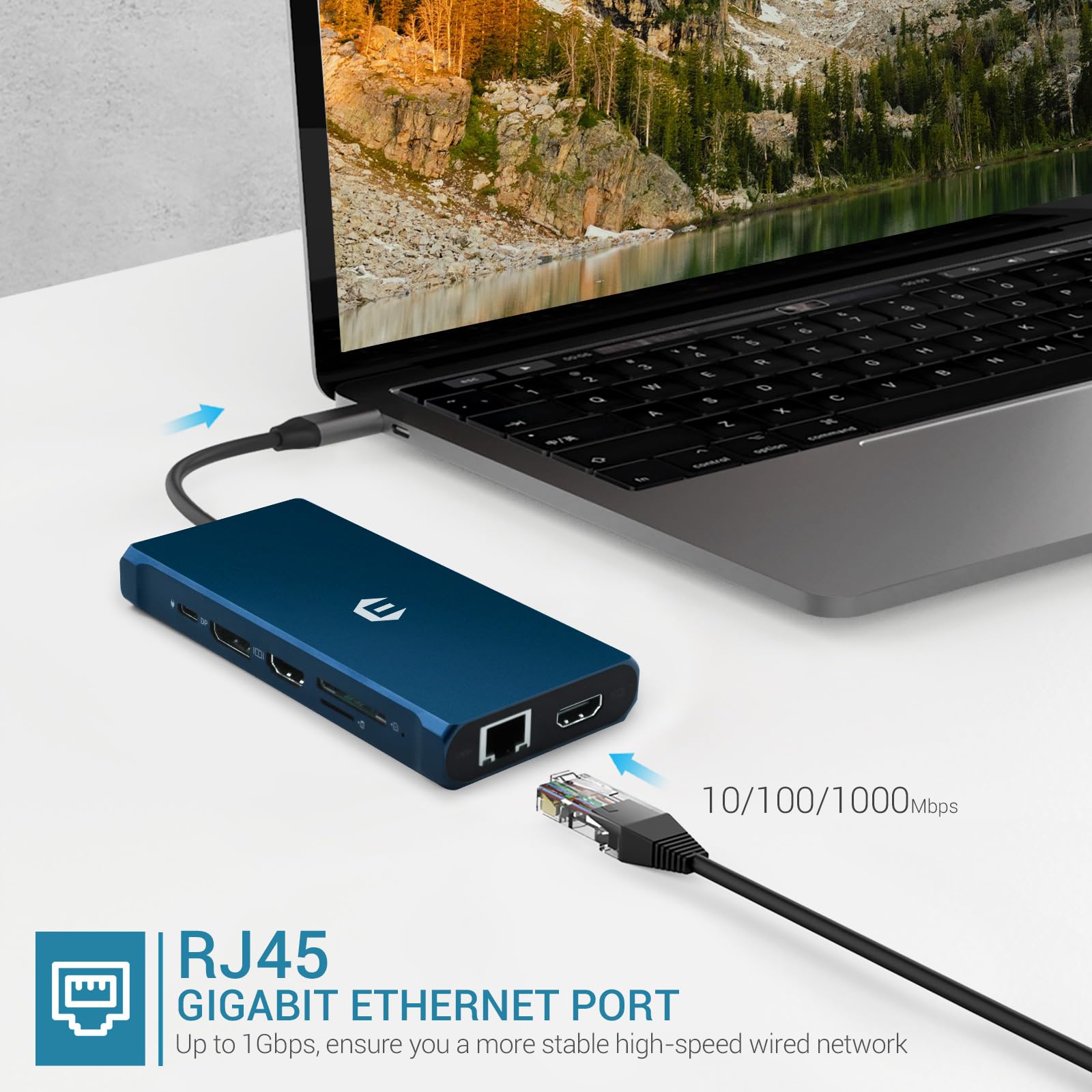 Docking Station USB C, 12 in 1 USB C, Triple Display USB C Hub 4K DP/2 HDMI, MacBook Pro/Air USB C Adapter (5 Gbit/s USB A/C 3.0,1 g Ethernet, PD 100 W, 3,5 mm MIC, SD/TF) per Dell, HP, Lenovo