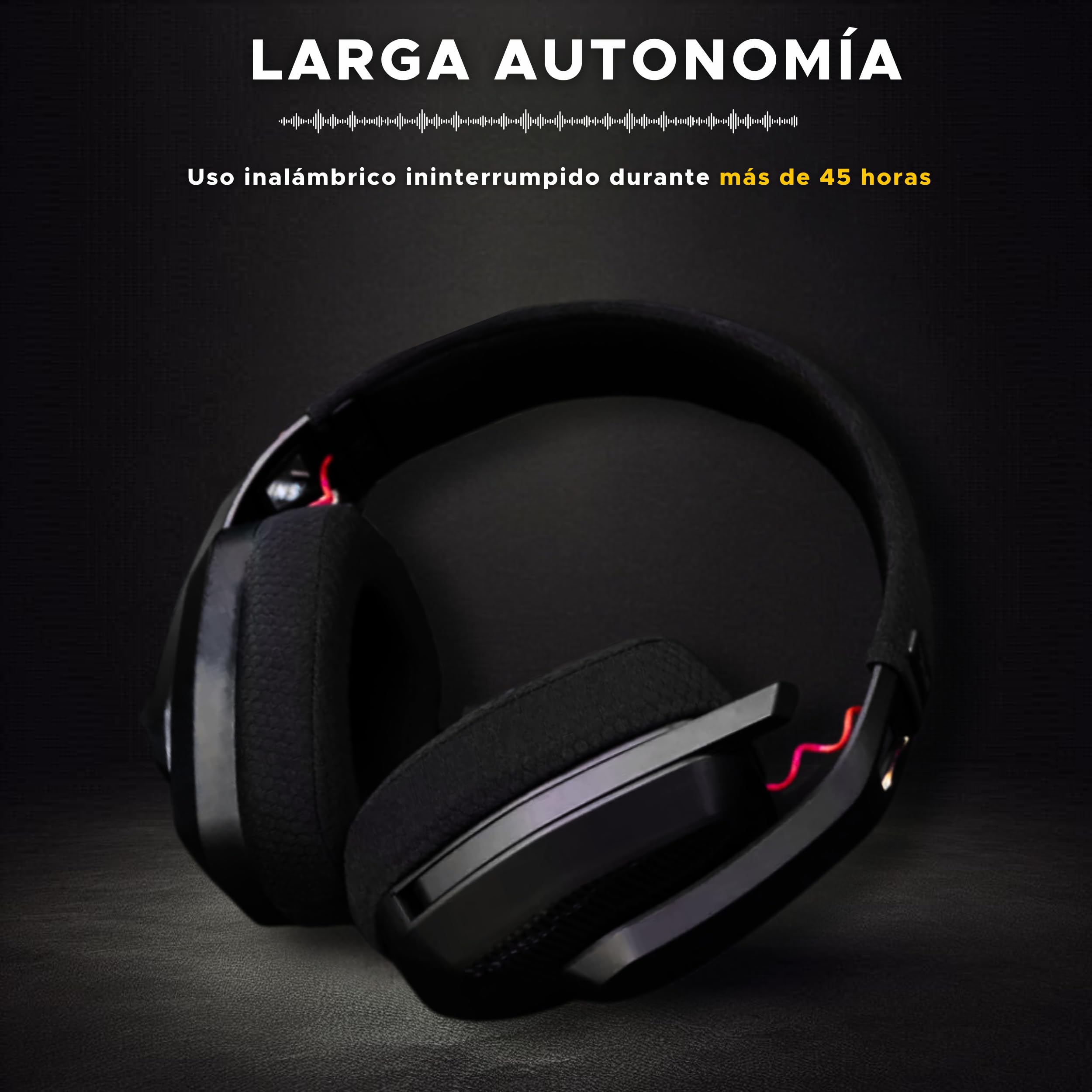 The G-Lab - Korp Platinium - Cascos Gaming inalambricos PC/PS4/PS5 - Auriculares Gaming Triple Modo Bluetooth/2.4Ghz/con Cable - Audio Estéreo, Baja Latencia, Duración 45h – Nuevo