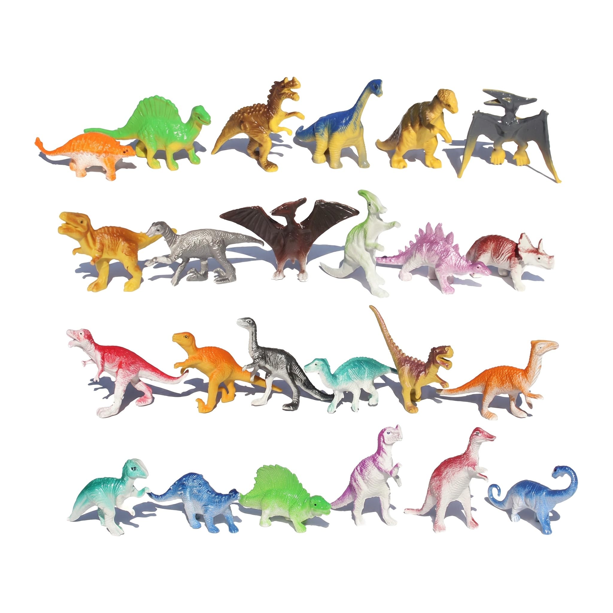 Comforso Dinosaur Toys, Toy Dinosaurs, Mini Dinosaur Figures - 39 Pack Small Plastic Realistic Figures for Cake Decorations, Party Favors, Birthday Decor, Educational Play for Young Explorers