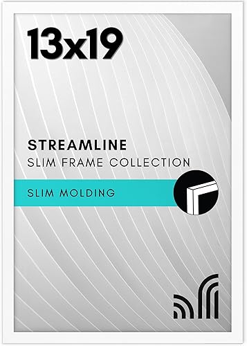 Vista 142 de Americanflat - Portarretratos de 7x10 pulgadas con borde delgado y vidrio inastillable, colección Streamline, marco para exhibir en pared y mesa