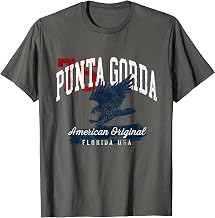 Punta Gorda Florida Vintage Patriotic Sports Design Women Kids Men T-Shirt