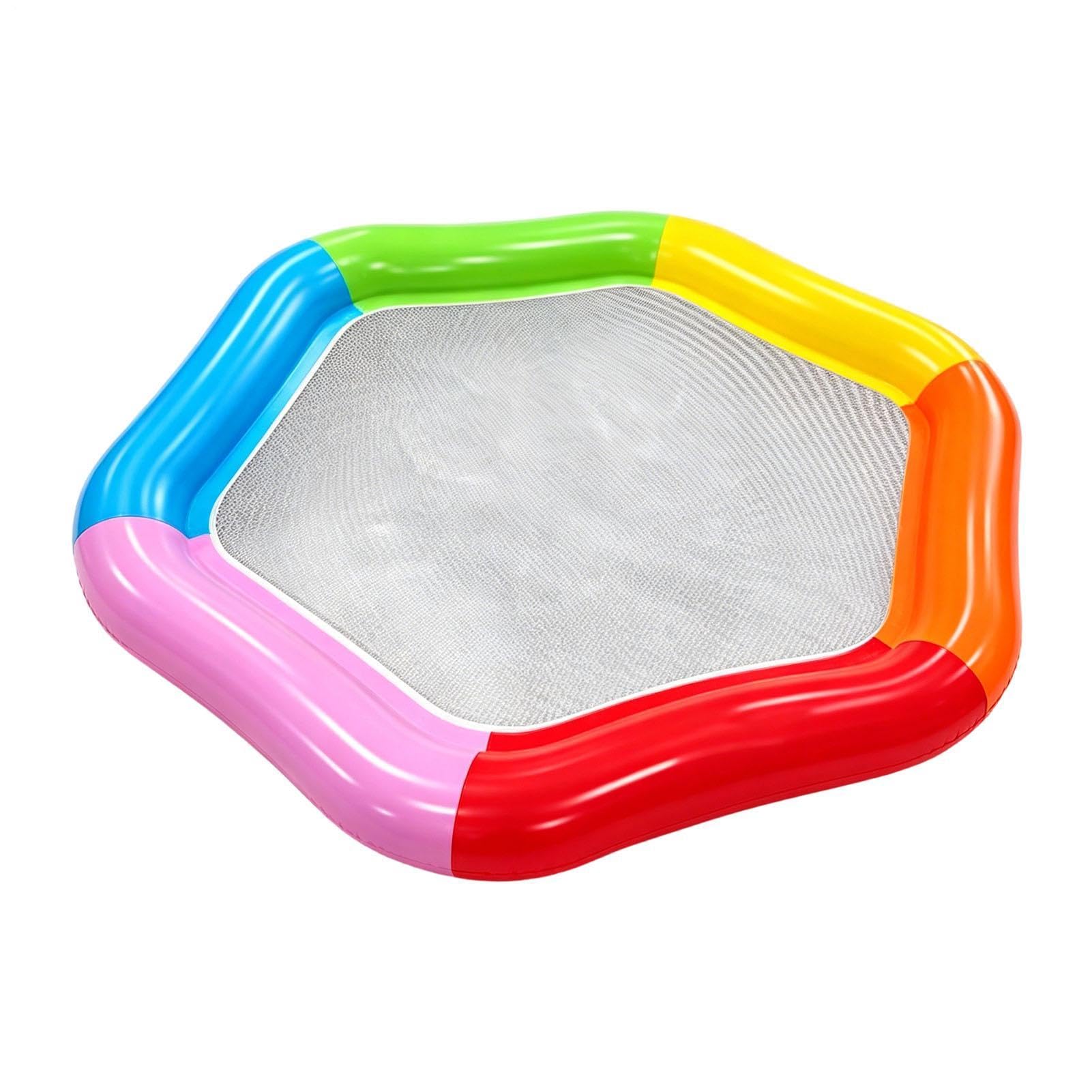 Flotteur de piscine gonflable, chaise longue hexagonale pour 2 personnes, chaise flottante en PVC, hamac de natation pour lac, rivières, jardin, parcs, hôtel, été en plein air