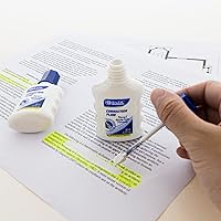 Vista 7 de BAZIC - Líquido de corrección (0.7 oz / 0.7 fl oz), aplicador de cepillo de espuma, corrector instantáneo, líquido de limpieza blanca (2/paquete), 1