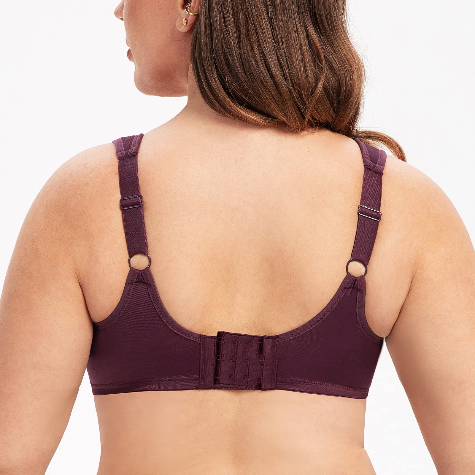 MELENECA Femme Soutien-Gorge Grande Taille Minimiseur Dentelle Couverture complète Sangle Coussin avec Armatures