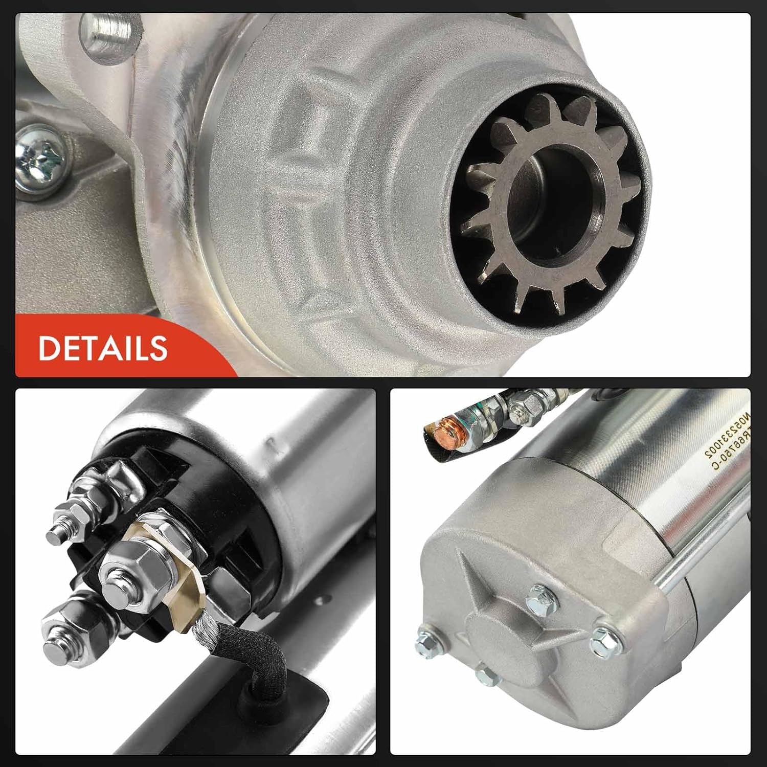 A-Premium Starter Motor Compatible with Ford F-250 Super Duty/F-350 Super Duty/F-450 Super Duty/F-550 Super Duty 2008-2010 6.4L, E-350 Super Duty 2009-2009 6.0L, 12V 3.1KW 12-Teeth Clockwise