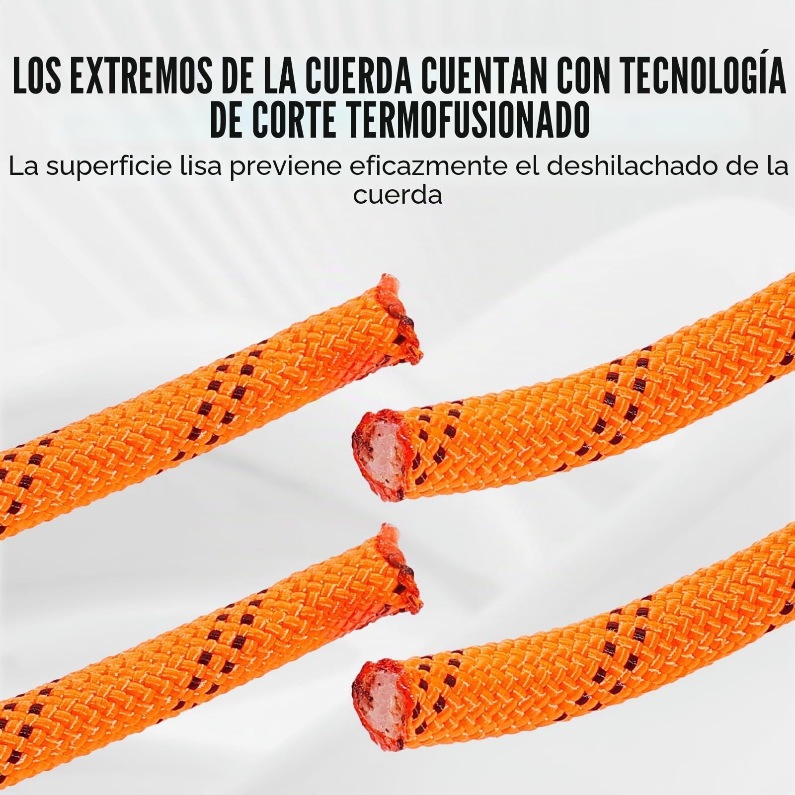 VEVOR Cuerda de Poliéster Trenzado Doble Naranja y Negro, 19 mm x 67,06 m, 24 ​​hebras, 88,96 kN de Resistencia a la Rotura Cuerda de Escalada al Aire Libre para Senderismo en Roca, Camping, Columpio