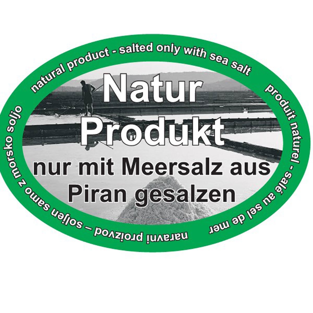 Delikatess Luftgetrockneter Karst Prosciutto - Kraški Pršut ca. 3,5 kg ohne Schwarte 12 Monate gereift mit Meersalz aus der Saline von Piran, Istrien (Einweg)