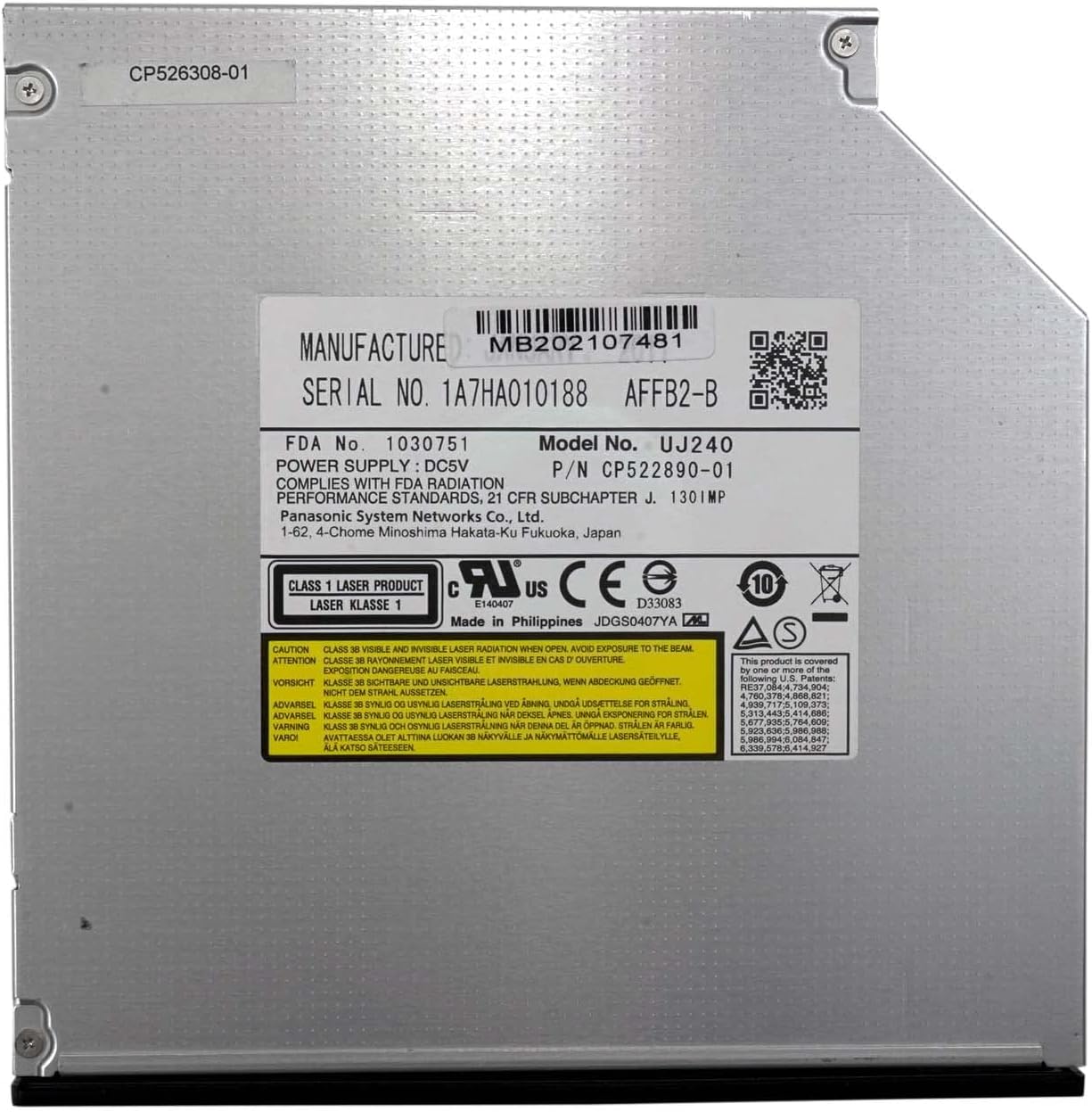 New Super Slim Panasonic UJ267 UJ267 6X BDR BDRE DL TL