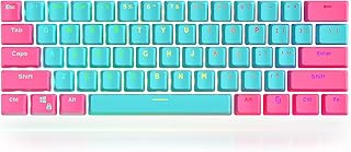 Guffercty kred PBT Keycaps 60 Percent with 6.25U Space Bar OEM Profile for Cherry MX Switch Mechanical Gaming Keyboard (Miami-V2)
