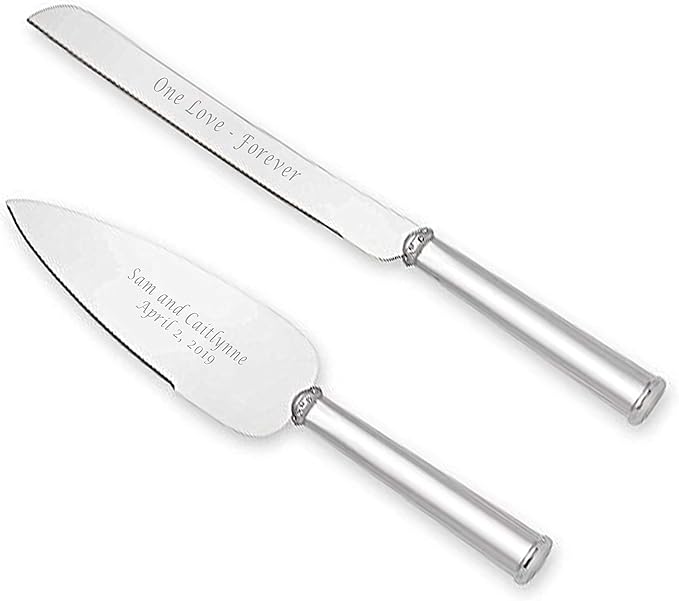 Lenox Devotion Personalized Wedding Cake Knife and Server