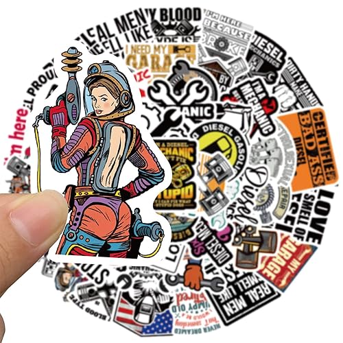Miniatura 2 de 50PCS Diesel Mechanic Stickers for Toolbox,Mechanic Tool Stickers for Water Bottles Helmet Worker Electrician Laptop Luggage Bicycle,Diesel Mechanic