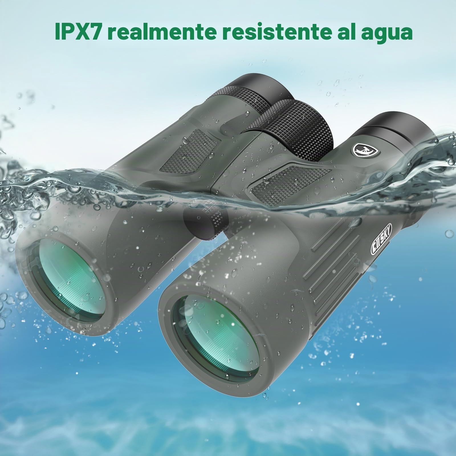 Gosky Prismáticos HD de 10 x 42 para Adultos con Adaptador de teléfono, prismáticos de Alta Potencia con Prisma BAK4 y Lente FMC