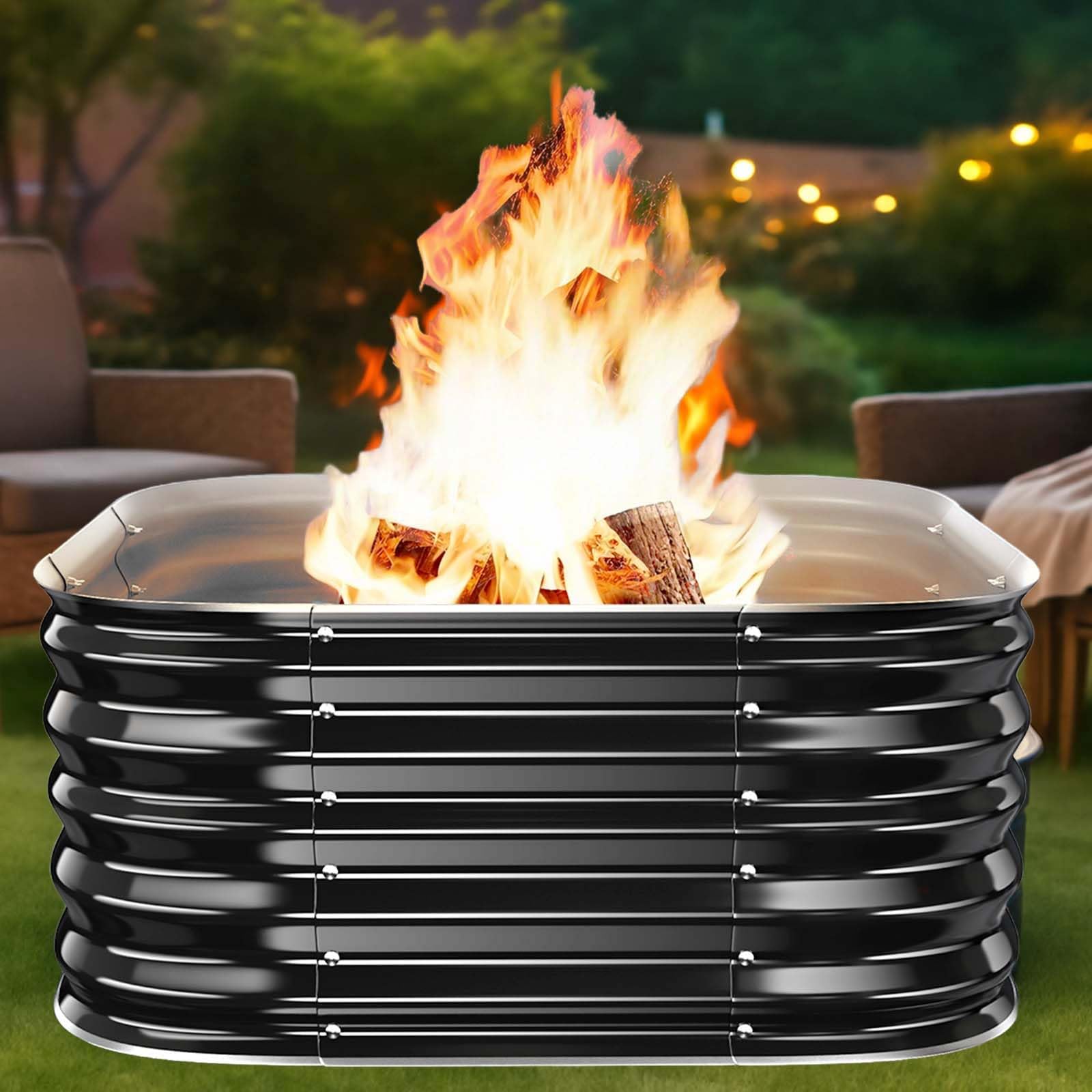 Amazon.com : 16.5''Tall Fire Pit Ring for Outside - 27IN Heavy