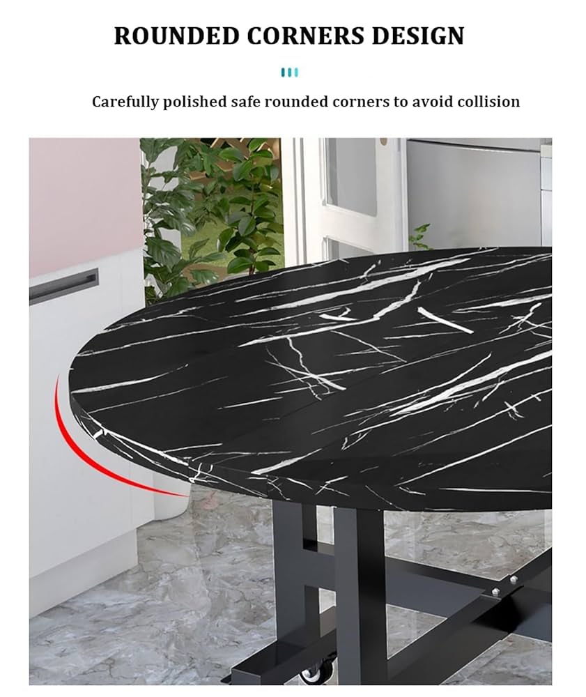 Amazon.com - ZXLPHA Movable Round Drop Leaf Table, Kitchen