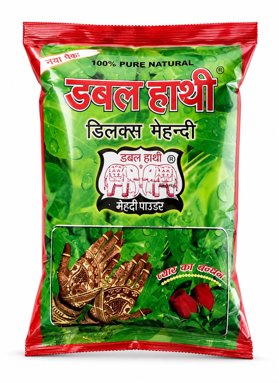 DOUBLE HATHI 100% Natural Mehndi Powder-(pack of 1) 200gm-picture-15