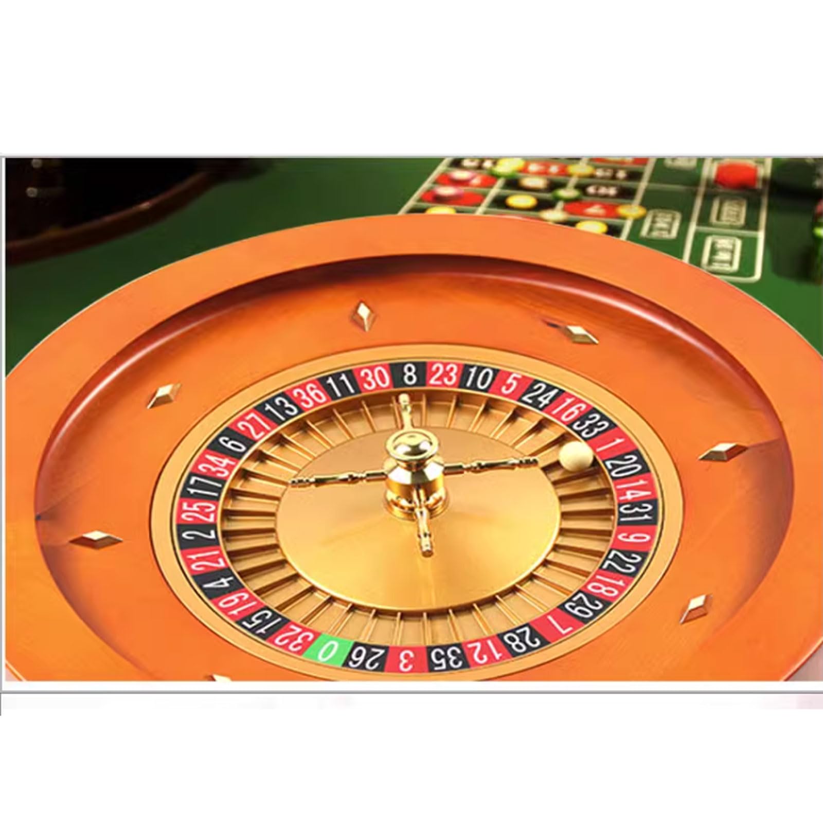 Plaque tournante Jeu de Roulette Professionnel 20 Pouces, Jeu de Roulette en Bois de qualité Casino pour Jeu de Nuit à Domicile ou Usage Professionnel