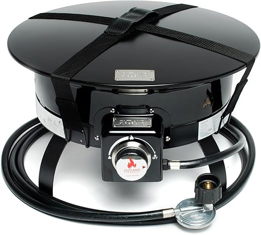 Portable 19" Propane Fire Pit - 58,000 BTU with Cover & Kit