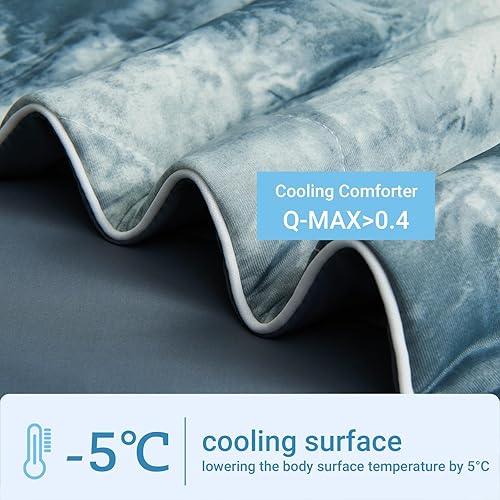 Miniatura 8 de Edredón refrescante tamaño Queen, mantas refrescantes de verano para personas que duermen con calor y sudores nocturnos, edredón ligero y