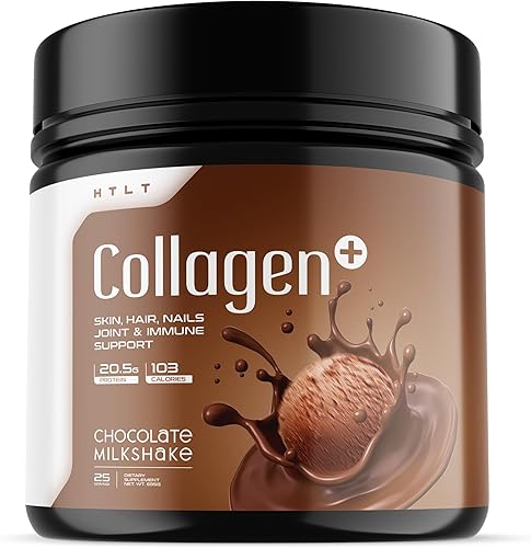 HTLT Collagen+ Chocolate Milkshake Powder para piel, cabello, uñas, articulaciones y apoyo inmunológico  Suplemento dietético  25 porciones disponible en Yaxa Peru