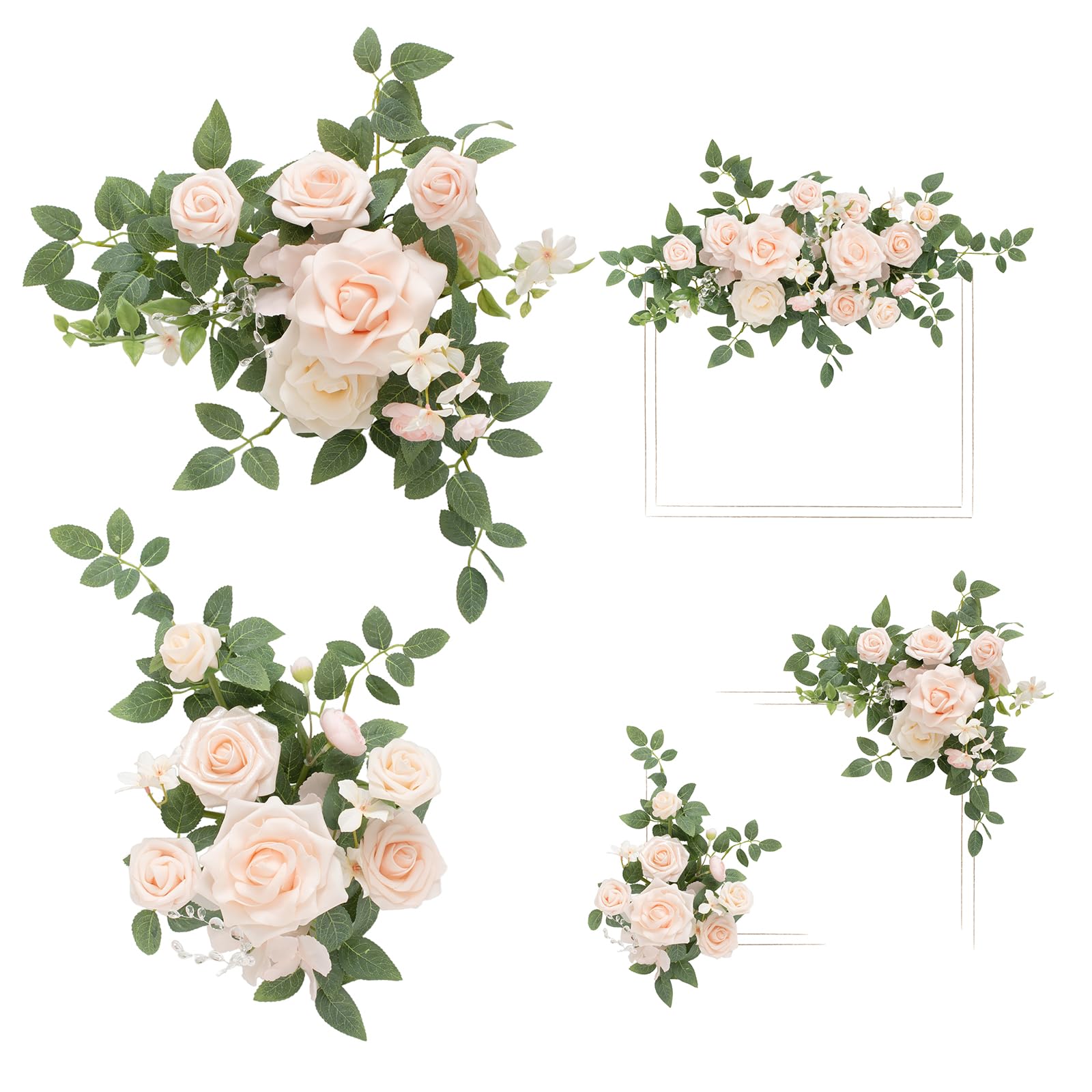 Photo 1 of Ling's moment Wedding Sign Flowers, Blush Cream (2 Pcs)