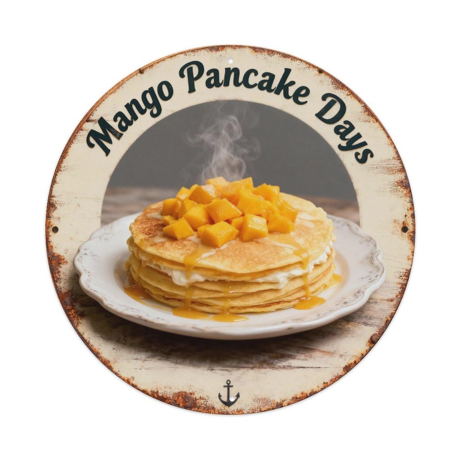 Mango Pancake Days Sign Metal Tin Sign Plaque