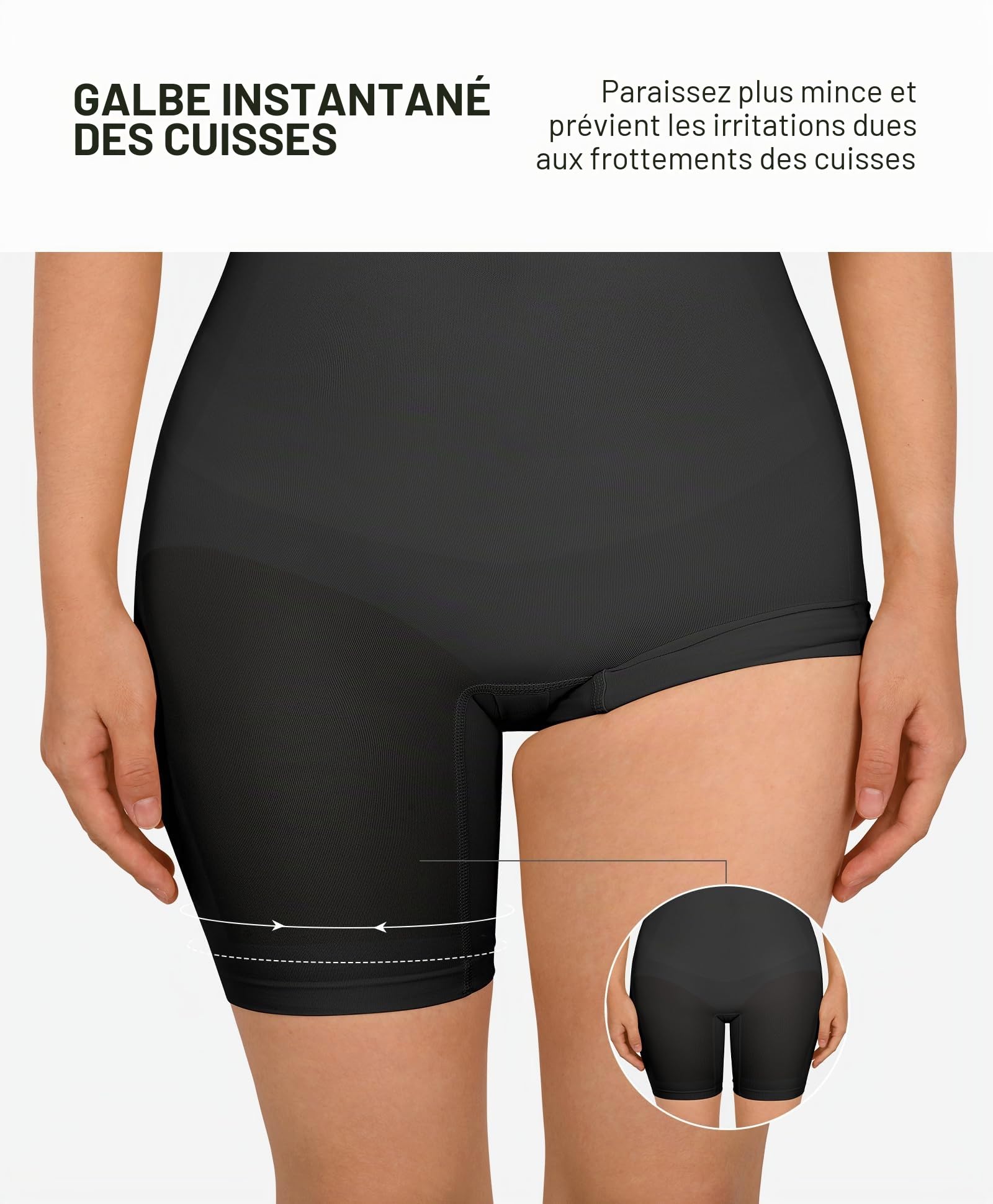 FeelinGirl Gaine Amincissante Ventre Plat Femme Body Gainant Sculptant Sans Couture Invisible