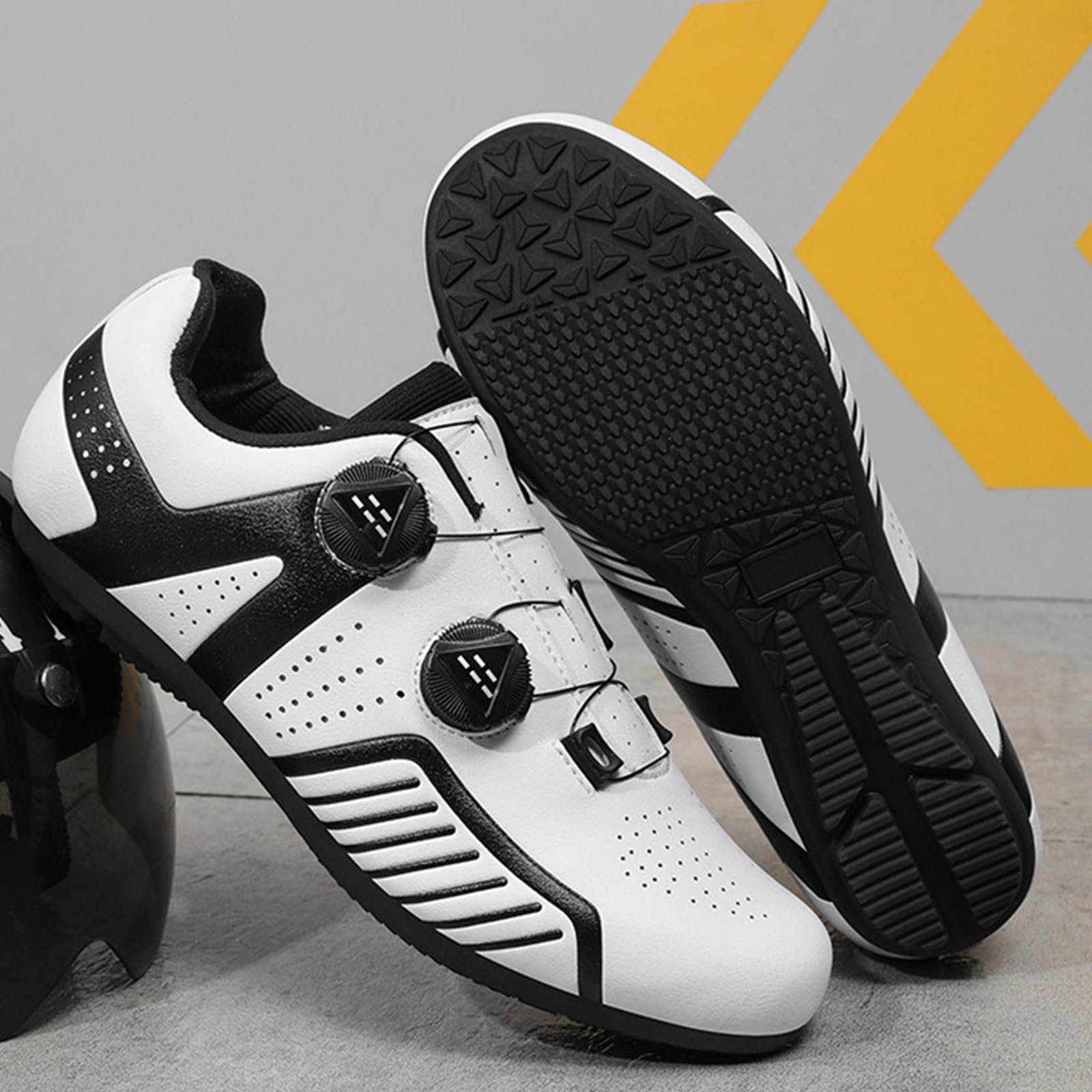 Fahrradschuhe Herren Mit Gummisohle Atmungsaktive Rennrad Und MTB Schuhe rutschfeste No-Lock Sportschuhe Mountainbike Schuhe
