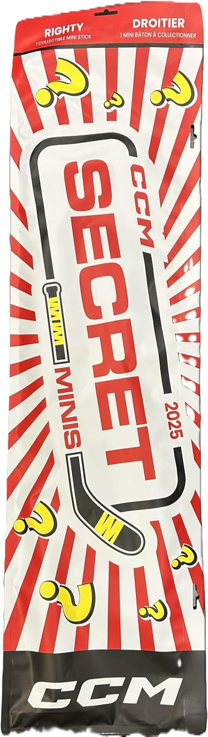C C M 2025 Secret Mini Hockey Stick (Right Hand - 1 Random Stick)