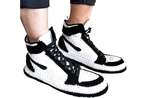 Basketball Black White Retro Panda Sneaker Slippers for Women