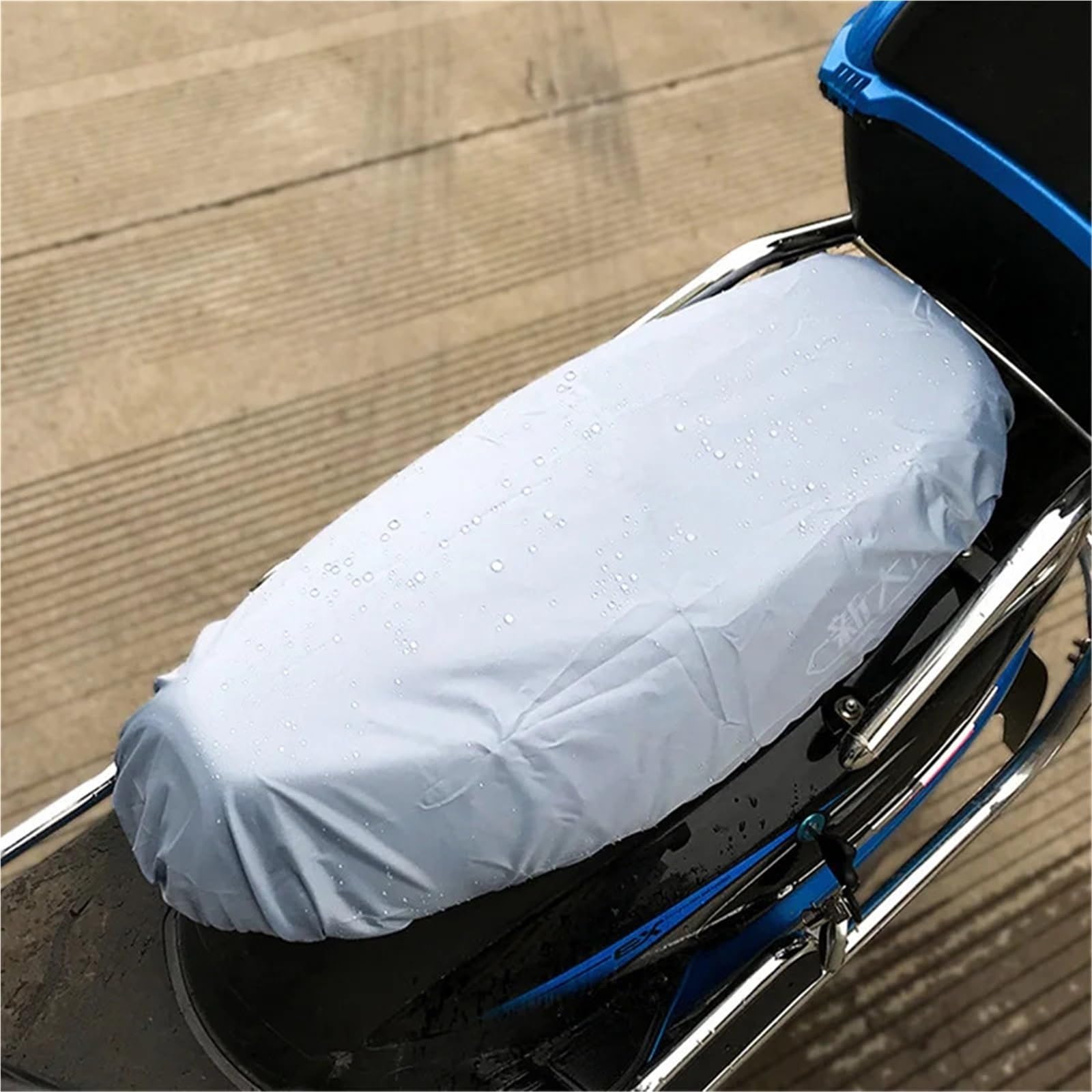 Motocyklowy pokrowiec przeciwdeszczowy Do siedzenie Ochrona przed słońcem Izolacja cieplna Wodoodporny pokrowiec Do siodełko Trwałe siedzisko(Silver l)
