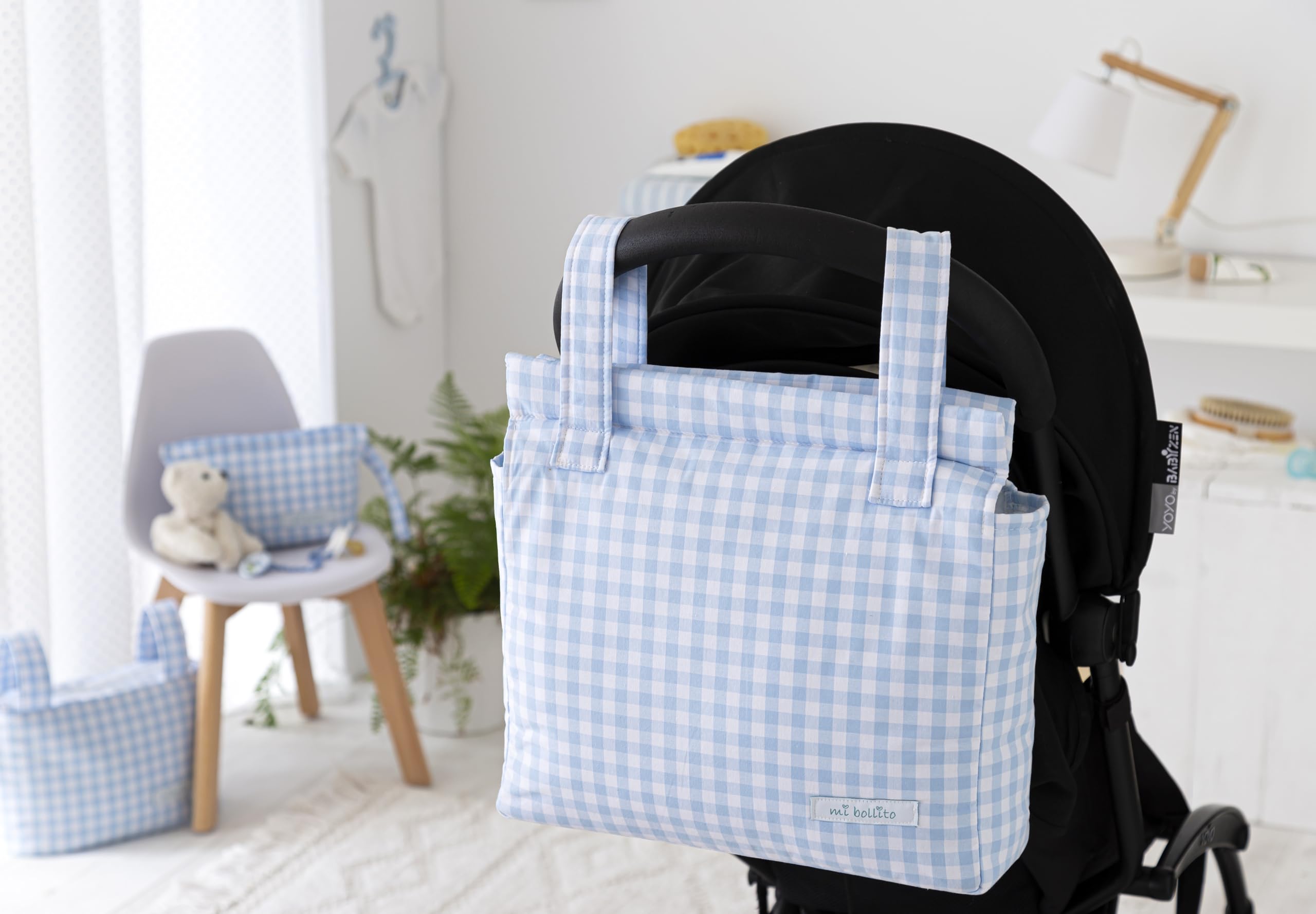 Il Mio Cotto Vichy Modello Pack Blu 2 - Wandeltas Verschoningsmatje Toilettas