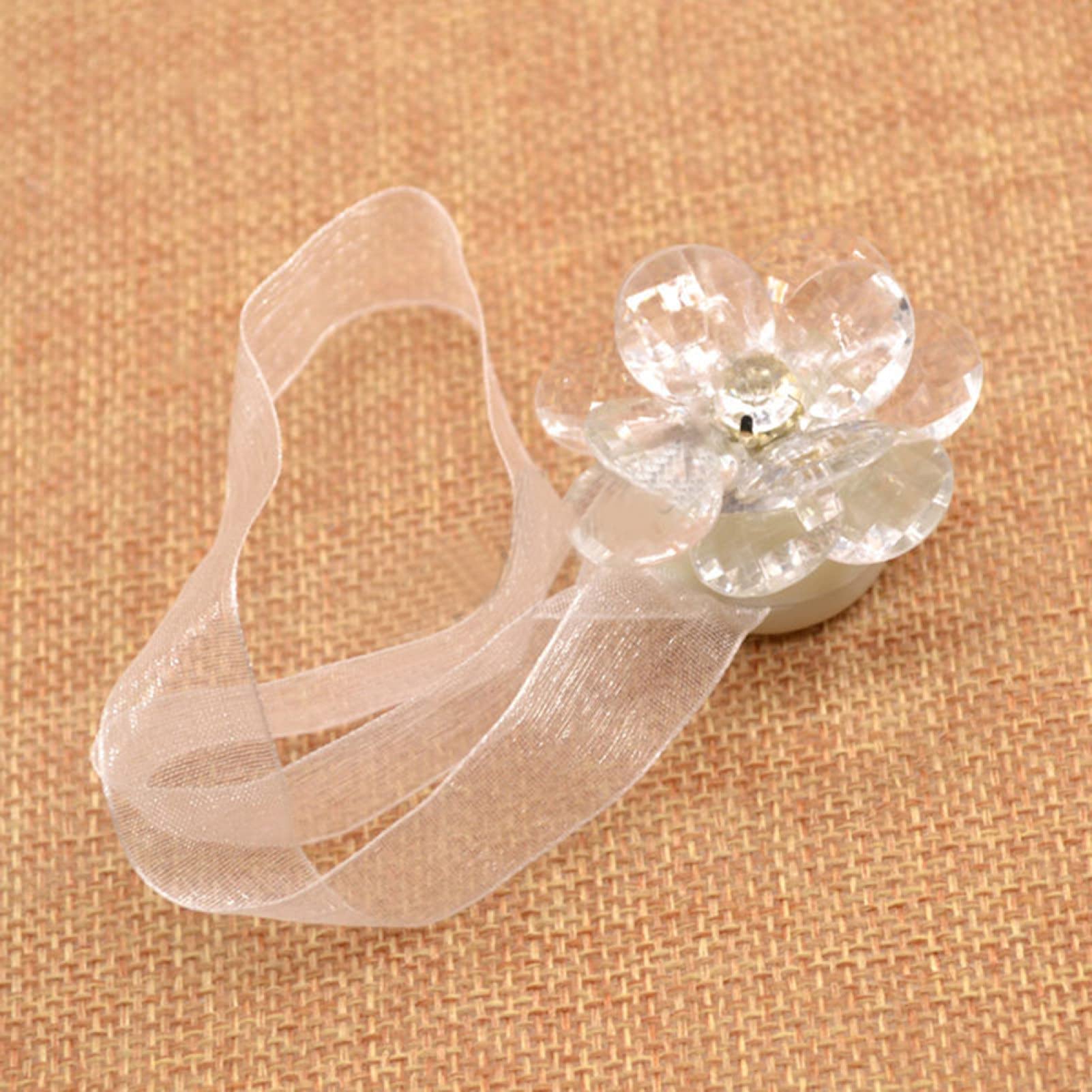 Floral Flower Magnetic Tiebacks Voile Net Door Window Curtains Ribbon Tie Backs