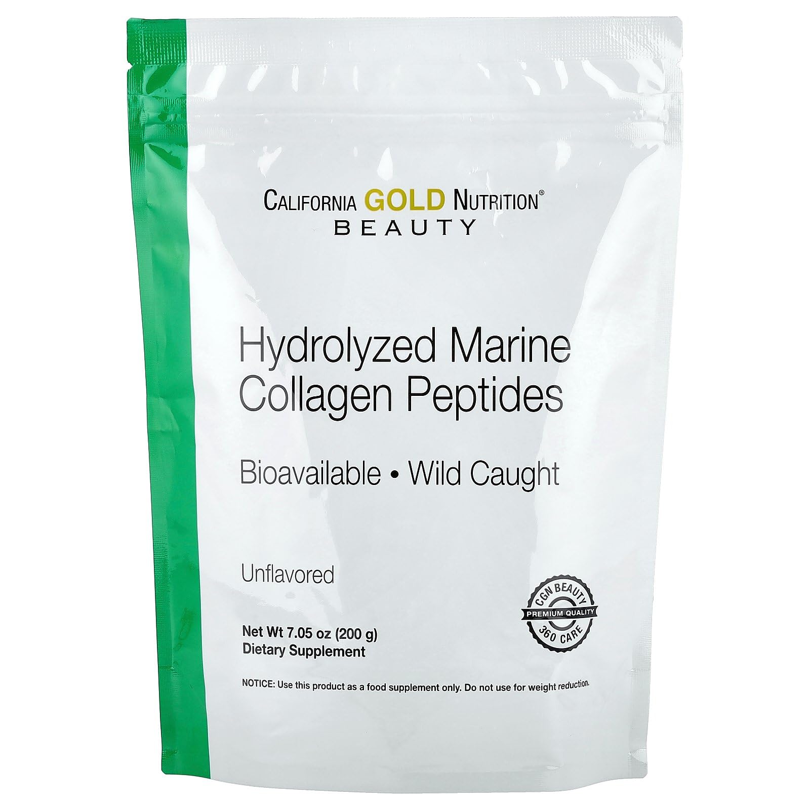 Peptidi idrolizzati di collagene marino, non aromatizzati, 200 g, California Gold Nutrition