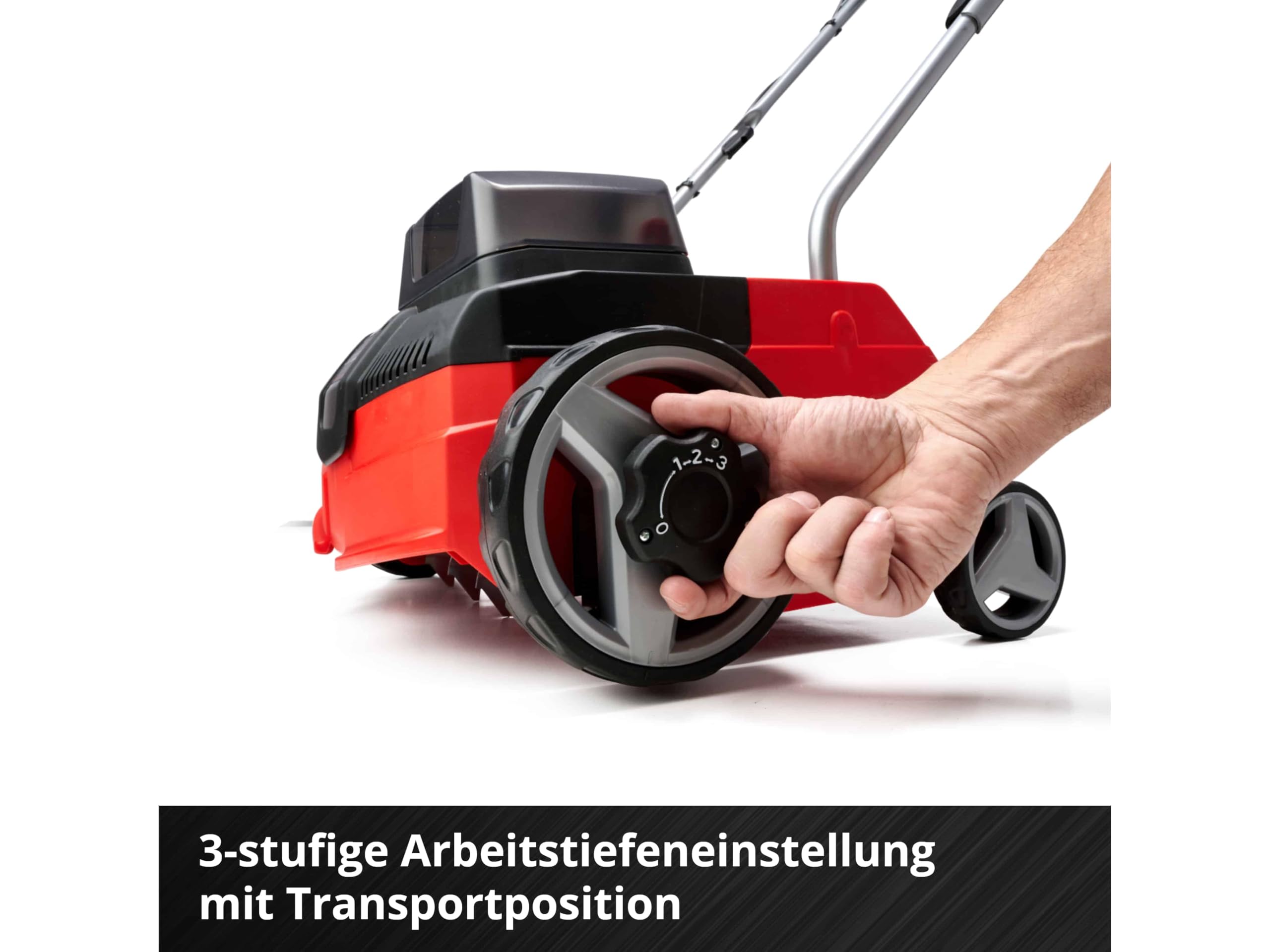Einhell Wertykulator akumulatorowy GC-SC 36/31 Li-Solo Power X-Change (litowo-jonowy, 36 V, szerokość robocza 31 cm, rolka nożowa z łożyskiem kulkowym z 8 nożami, bez akumulatora i ładowarki)