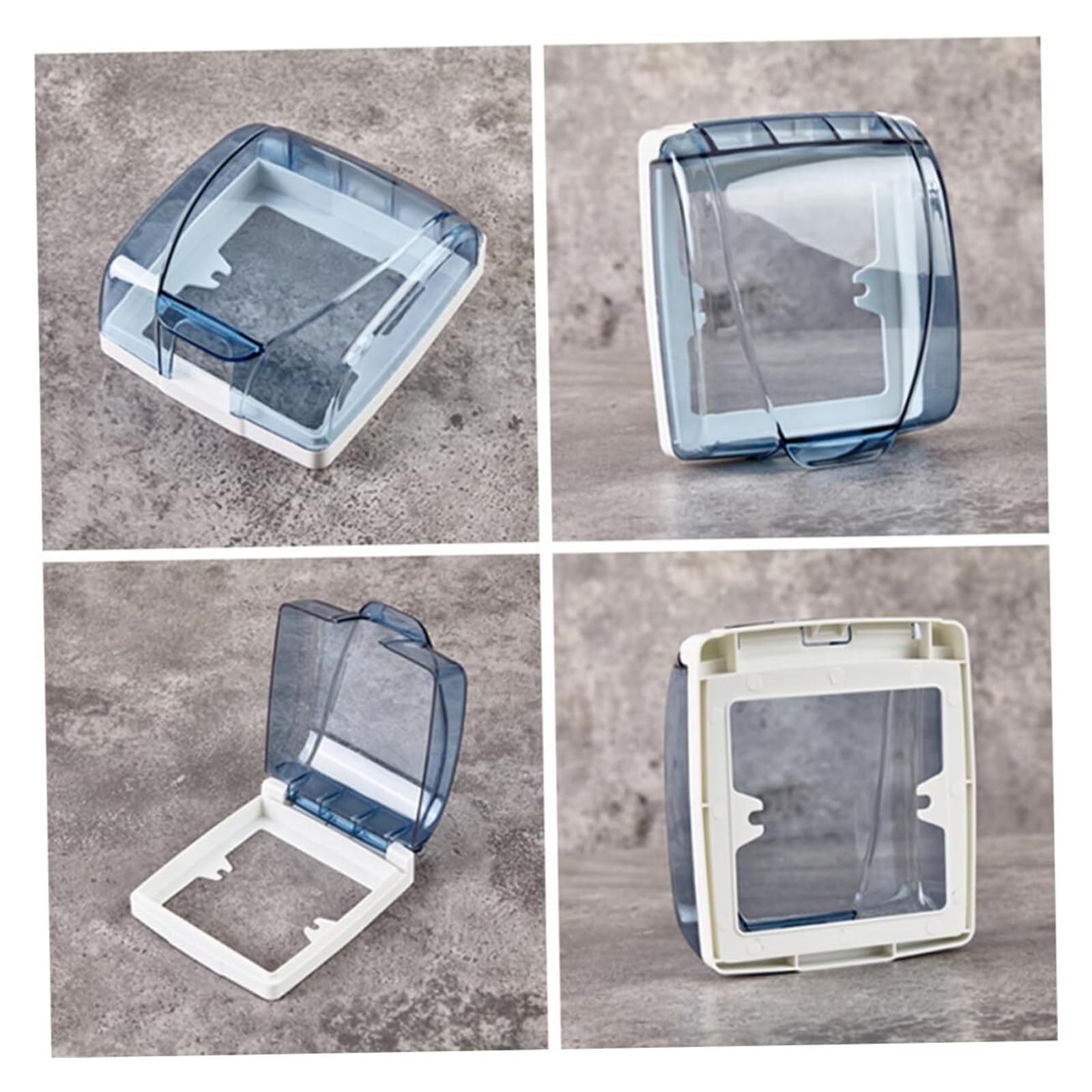 Coprispina, Copripresa elettrica, Scatola di Protezione for Prese elettriche, Coprispina in plastica, Coprispina for Prese elettriche, Resistente alle intemperie(Blue)