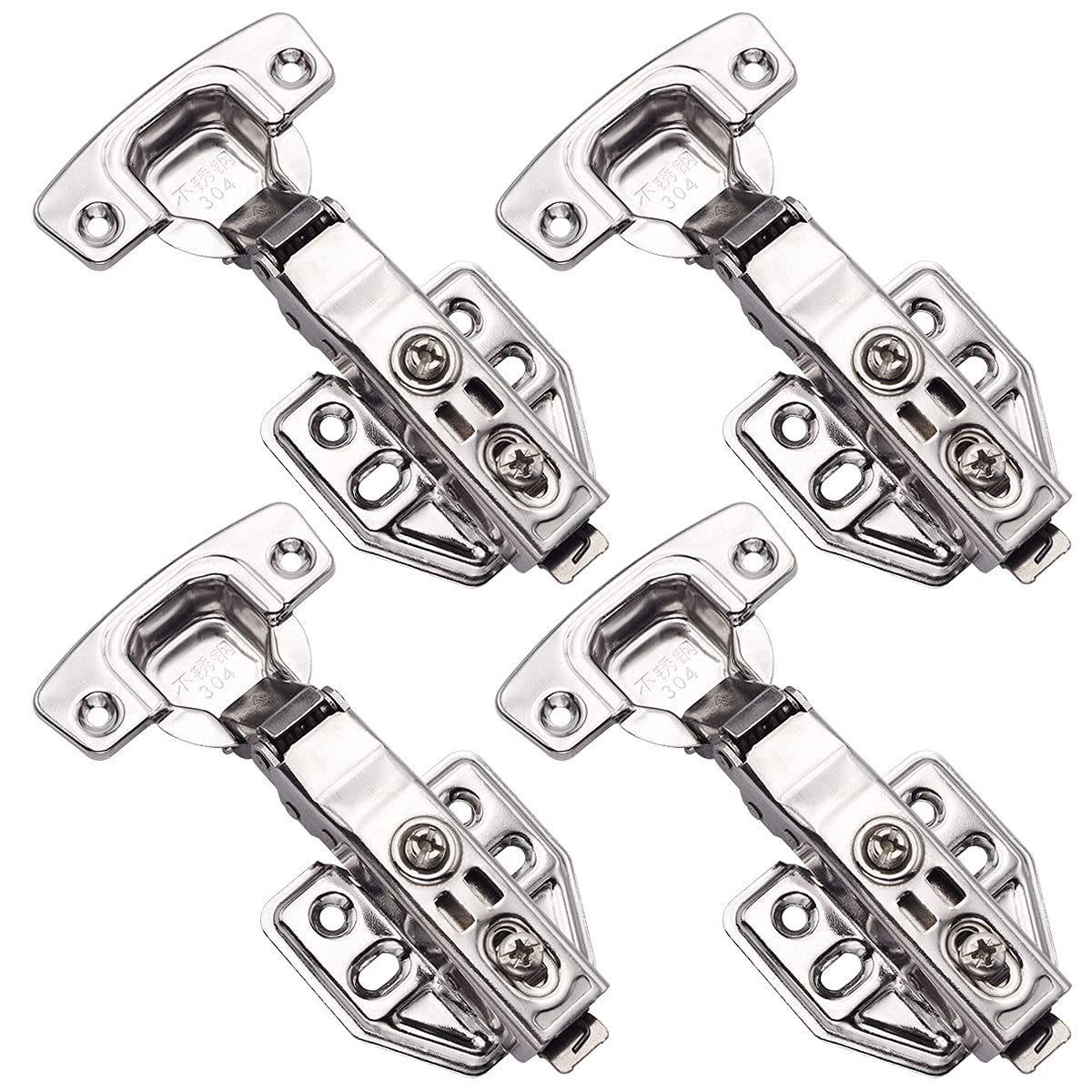 Buy Wolfride 4 Pack Full Overlay Hinges Soft Close Concealed