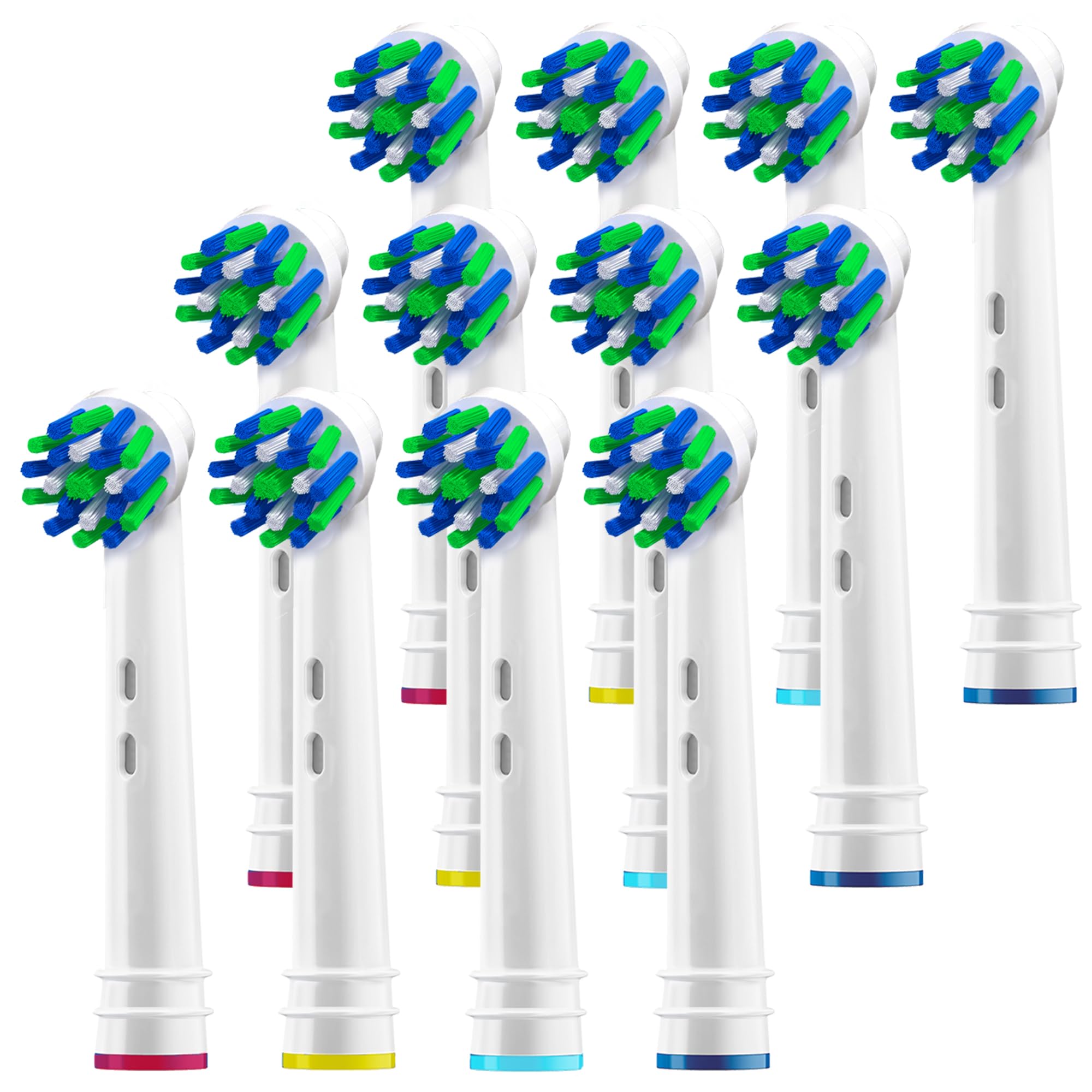 Alayna Replacement Brush Heads for Oral B- Pack of 12 Cross Generic Electric Toothbrush Heads for Oralb Braun-