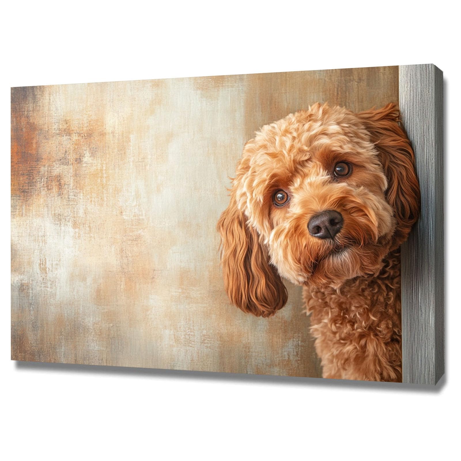 AMXBZC Obrazy Zwierząt Pokój Dziecięcy Urocze Zabawne Zwierzęta Nowoczesna Sztuka Ścienna Plakat Do Salonu Wystrój Domu Łazienka Obrazy(Brown-60x90cm Oprawione