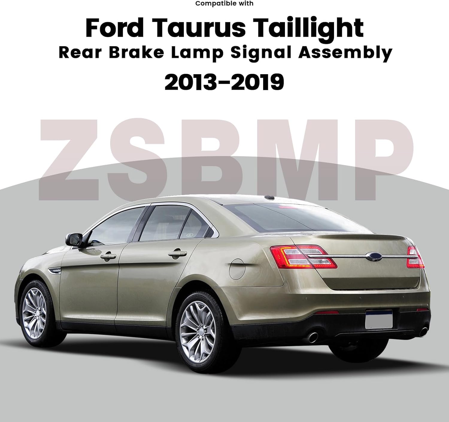 LED Outside Tail Light Assembly Compatible with 2013 2014 2015 2016 2017 2018 2019 Ford Taurus Taillight Rear Brake Lamp Signal Assembly (Left Driver Side)